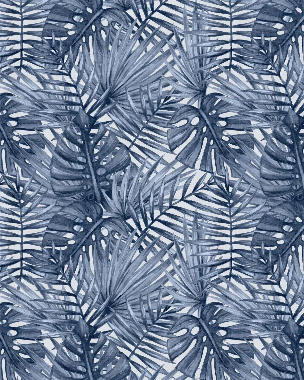 Palm Canopy Navy Blue Wallpaper from Olive et Oriel where you can shop wallpaper and artworks online