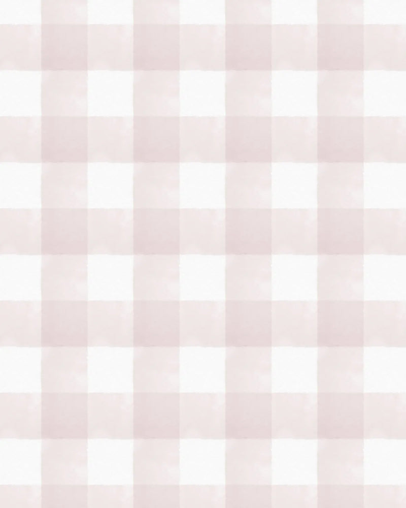 Watercolour Gingham in Rose Pink Wallpaper from Olive et Oriel where you can shop wallpaper and artworks online