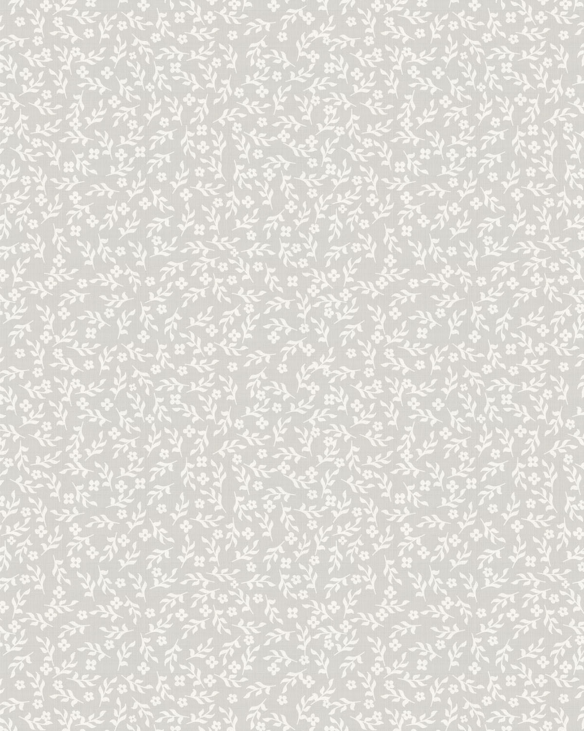 Heritage Daisies in Soft Grey Wallpaper