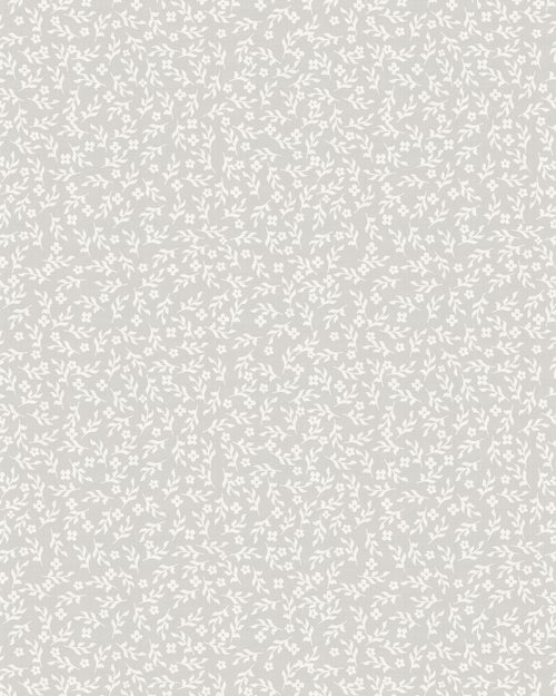 Heritage Daisies in Soft Grey Wallpaper