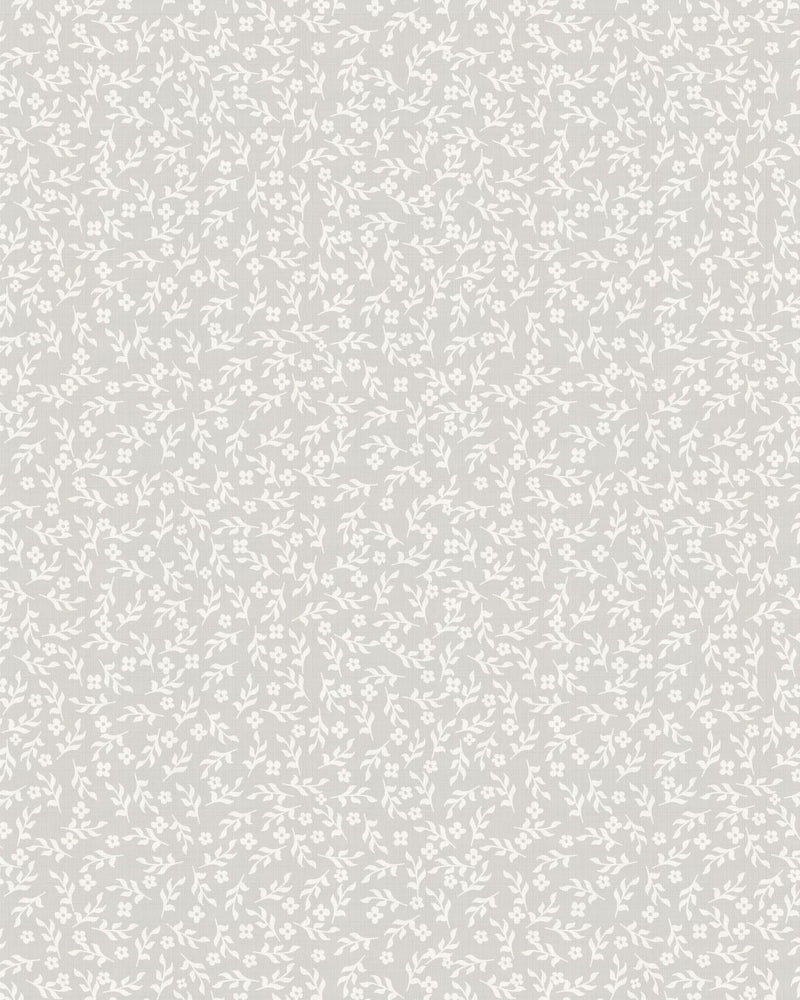 Heritage Daisies in Soft Grey Wallpaper
