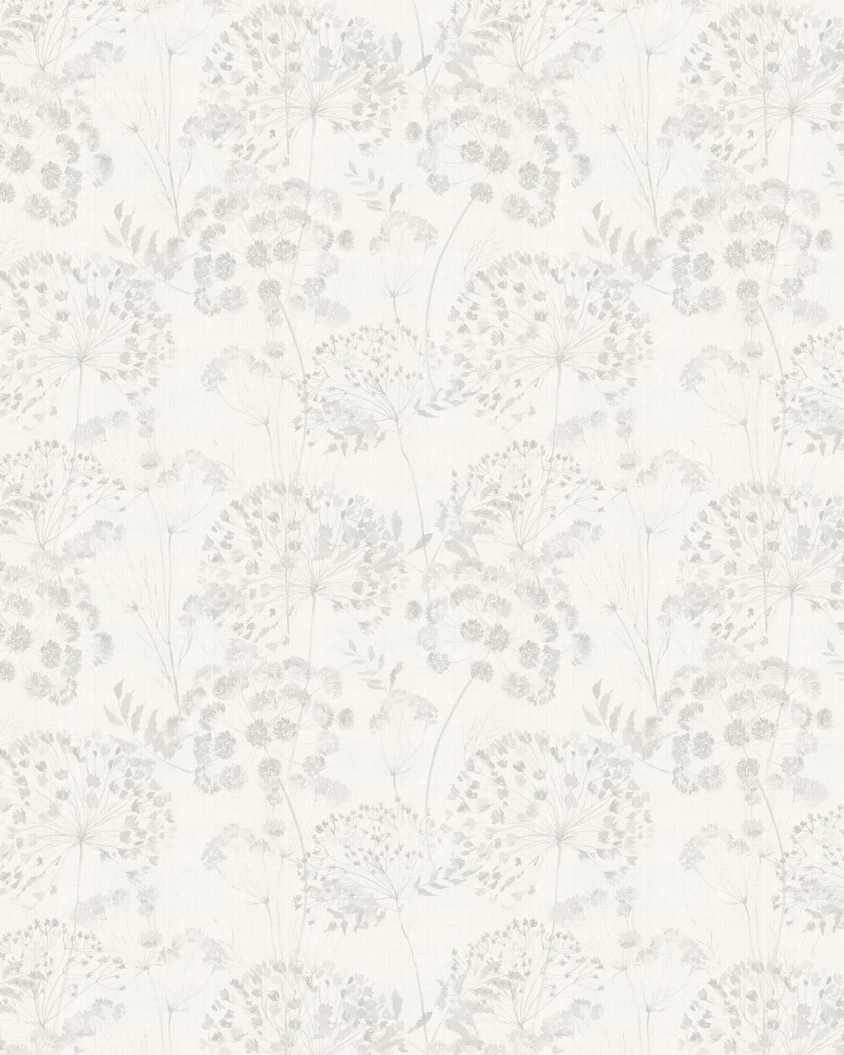 Dandelions in Bloom in Soft Grey Wallpaper from Olive et Oriel where you can shop wallpaper and artworks online