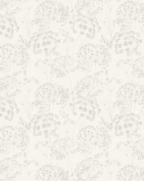 Dandelions in Bloom in Soft Grey Wallpaper