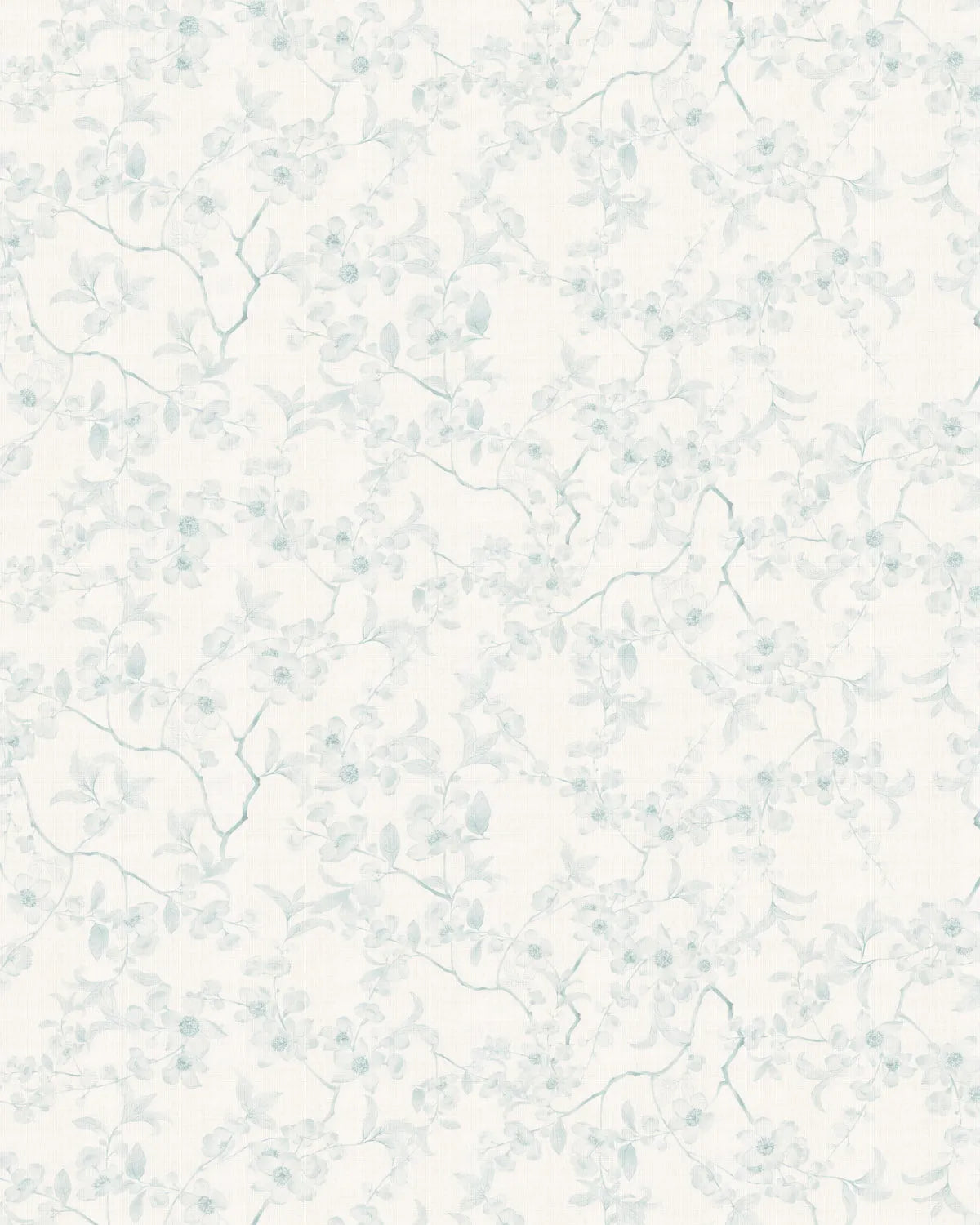 Country Floral Stems in Soft Blue Wallpaper from Olive et Oriel where you can shop wallpaper and artworks online