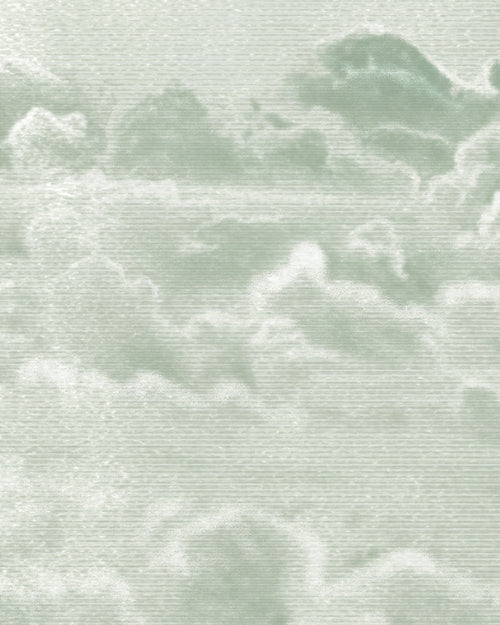 Luxe Clouds in Sage Green Wallpaper Mural