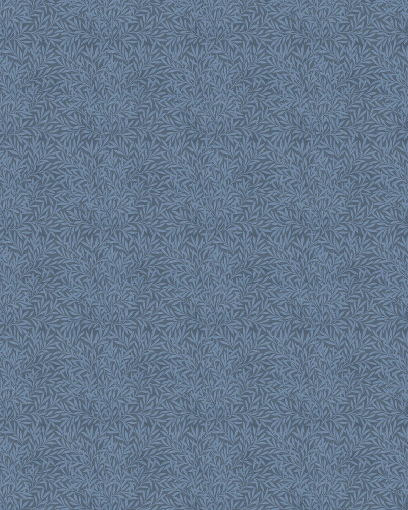 Farmhouse Leaves Navy Blue Wallpaper from Olive et Oriel where you can shop wallpaper and artworks online