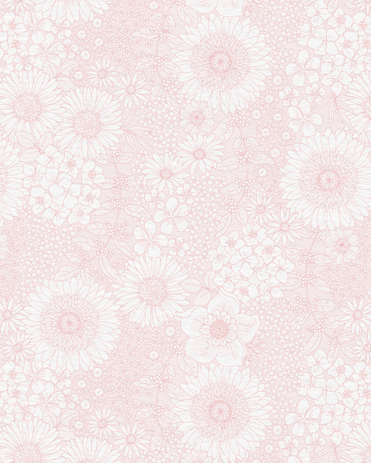 Posy Blossom Soft Pink Wallpaper