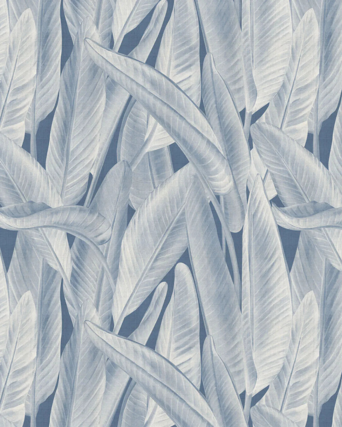 Gold Coast Palm White on Navy Blue Wallpaper from Olive et Oriel where you can shop wallpaper and artworks online