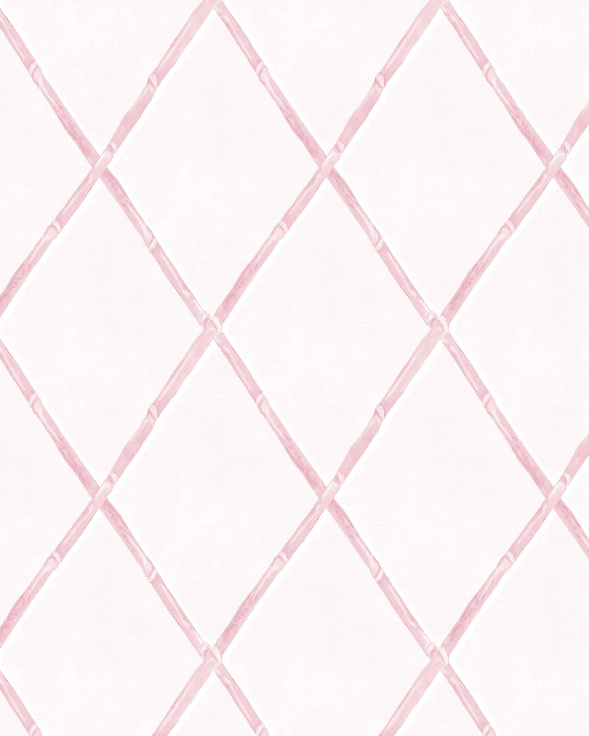 Bamboo Lattice in Soft Pink Wallpaper from Olive et Oriel where you can shop wallpaper and artworks online