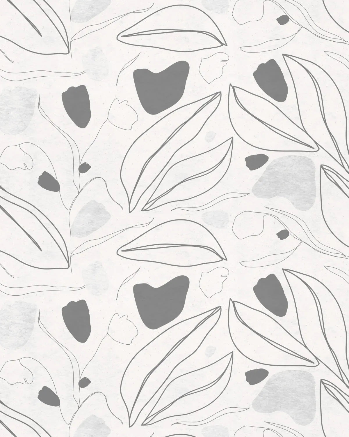 Linear Foliage Grey Wallpaper from Olive et Oriel where you can shop wallpaper and artworks online