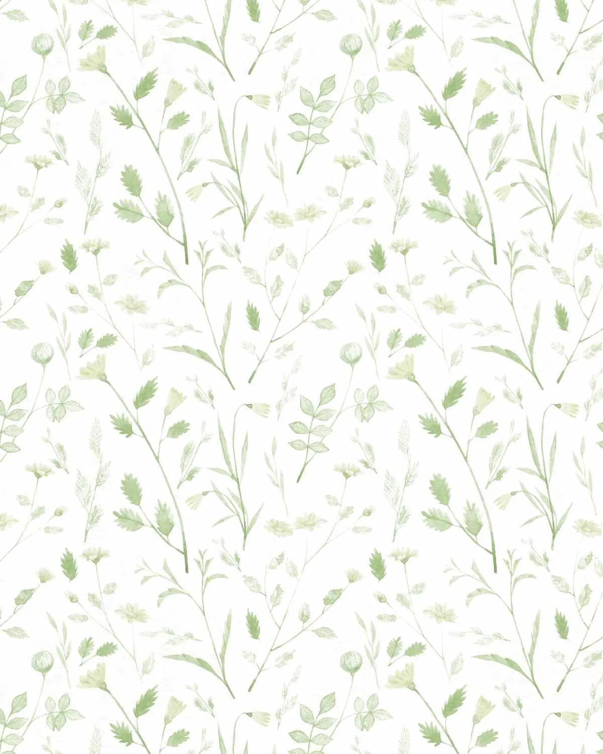 Stem Sage Green Wallpaper from Olive et Oriel where you can shop wallpaper and artworks online