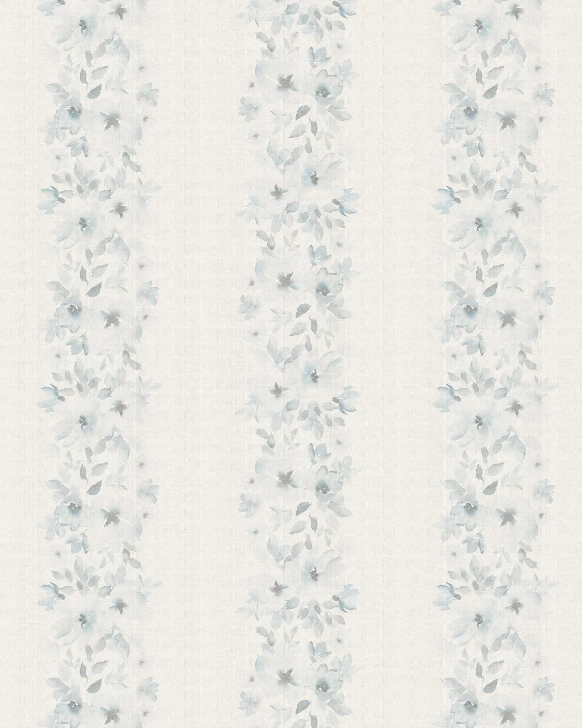 Flower Stripes in Blue & White Wallpaper from Olive et Oriel where you can shop wallpaper and artworks online
