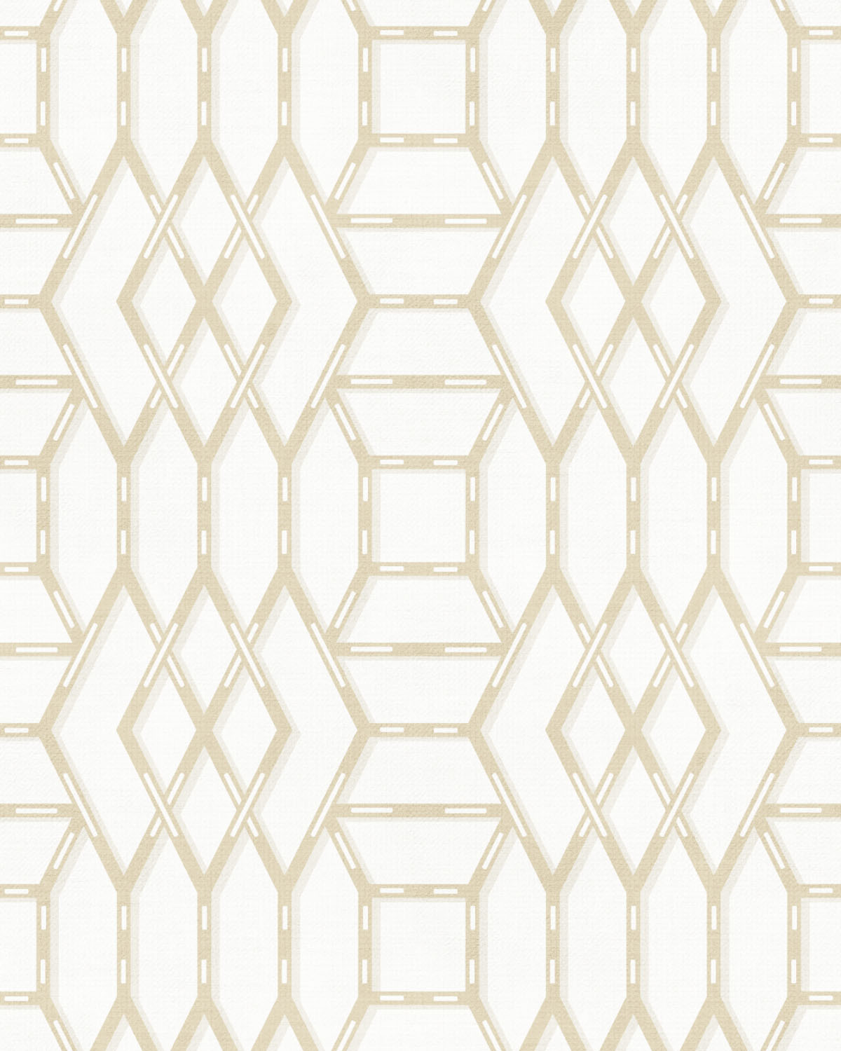 Coastal Lattice In Beige and Cream Wallpaper