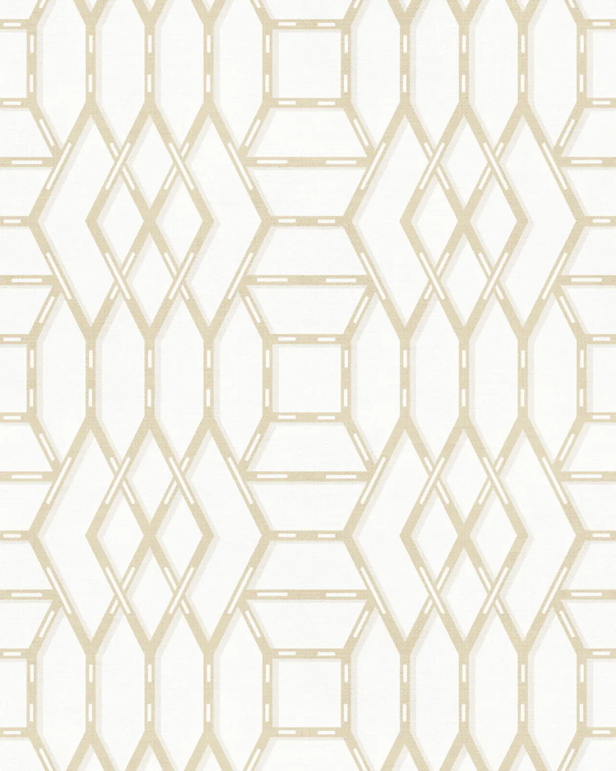 Coastal Lattice In Beige and Cream Wallpaper from Olive et Oriel where you can shop wallpaper and artworks online