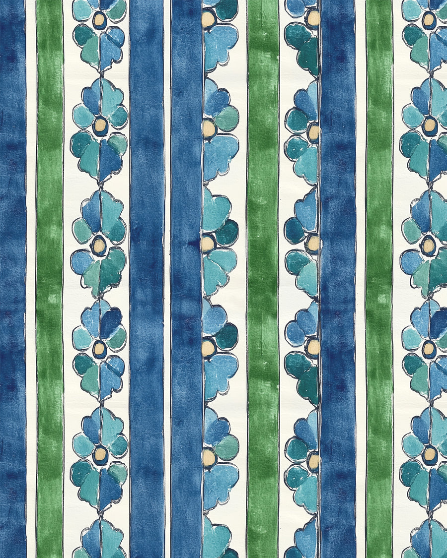 Capri Blue Wallpaper from Olive et Oriel where you can shop wallpaper and artworks online