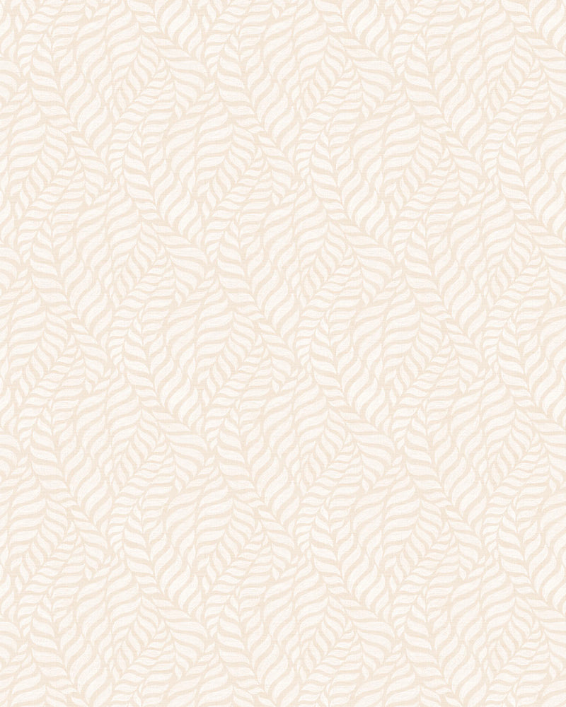 Abstract Leaves Beige Wallpaper