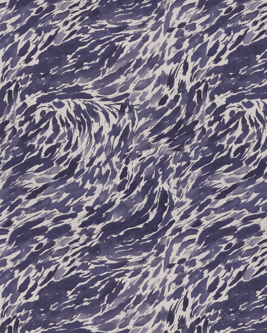 Coastal Drift in Navy Blue Wallpaper from Olive et Oriel where you can shop wallpaper and artworks online
