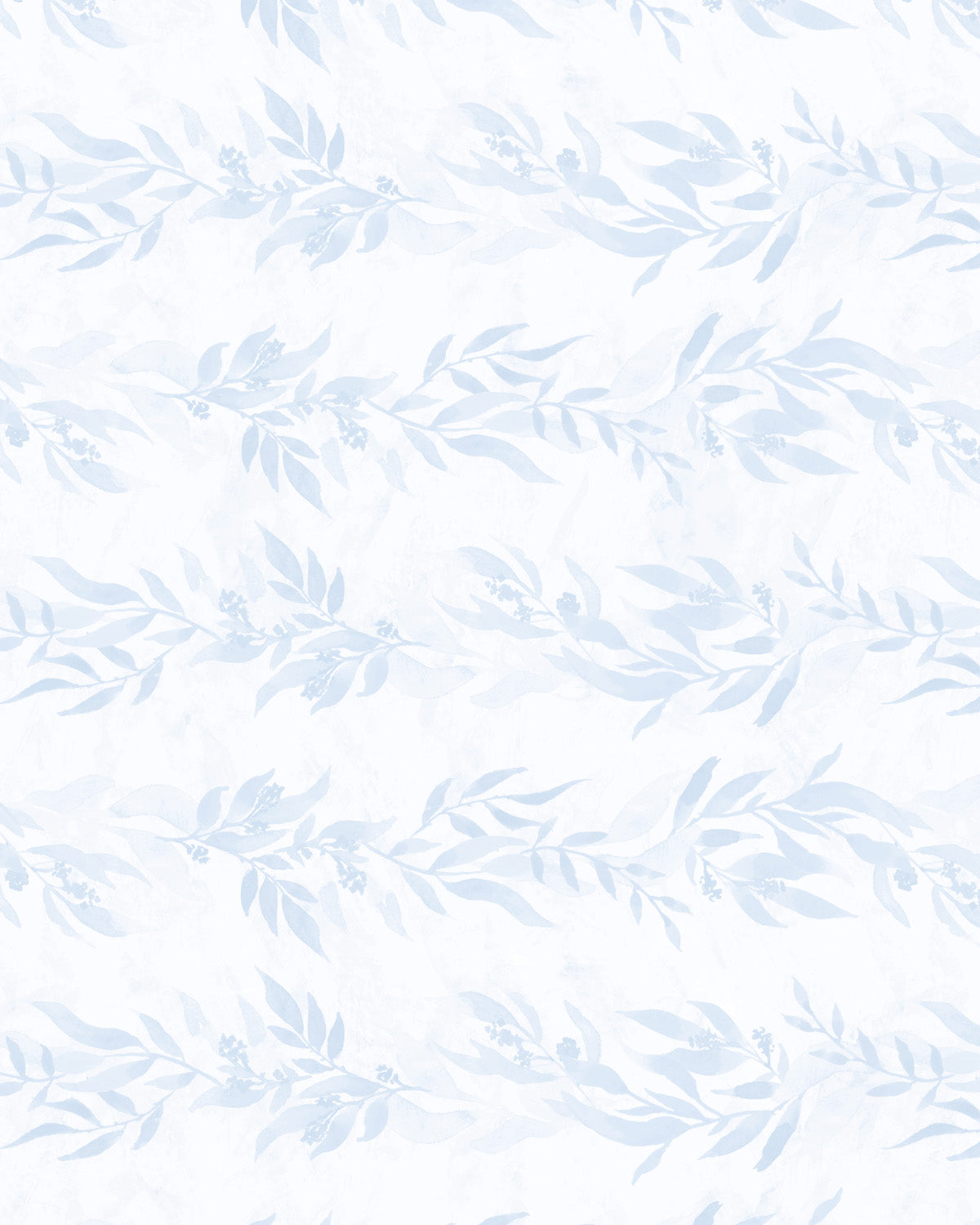 Luxe Leaves in Blue & White Wallpaper