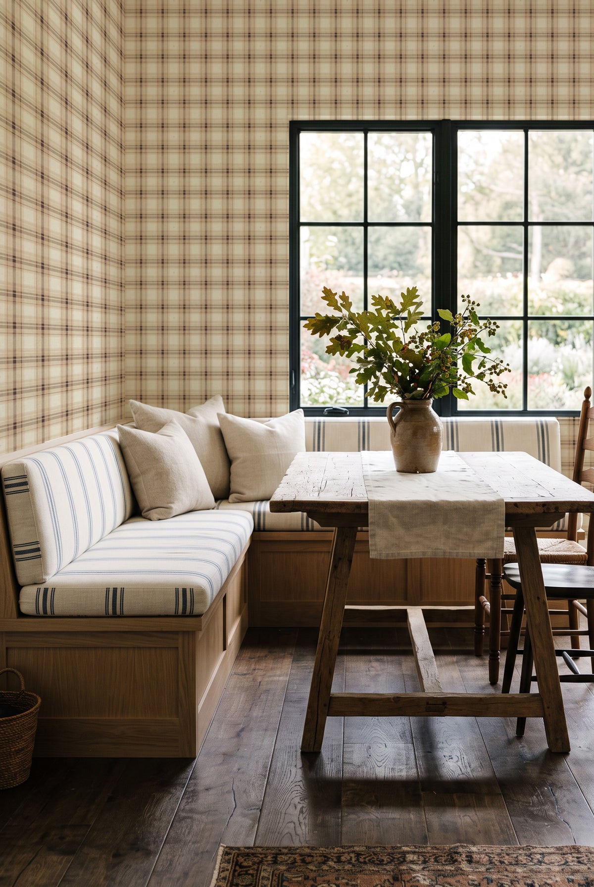 Estate Tartan in Beige Wallpaper