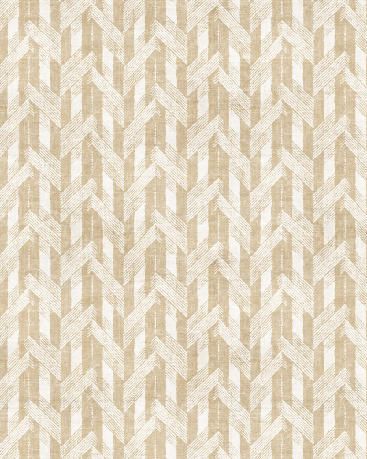 Herringbone Stitch Beige Wallpaper