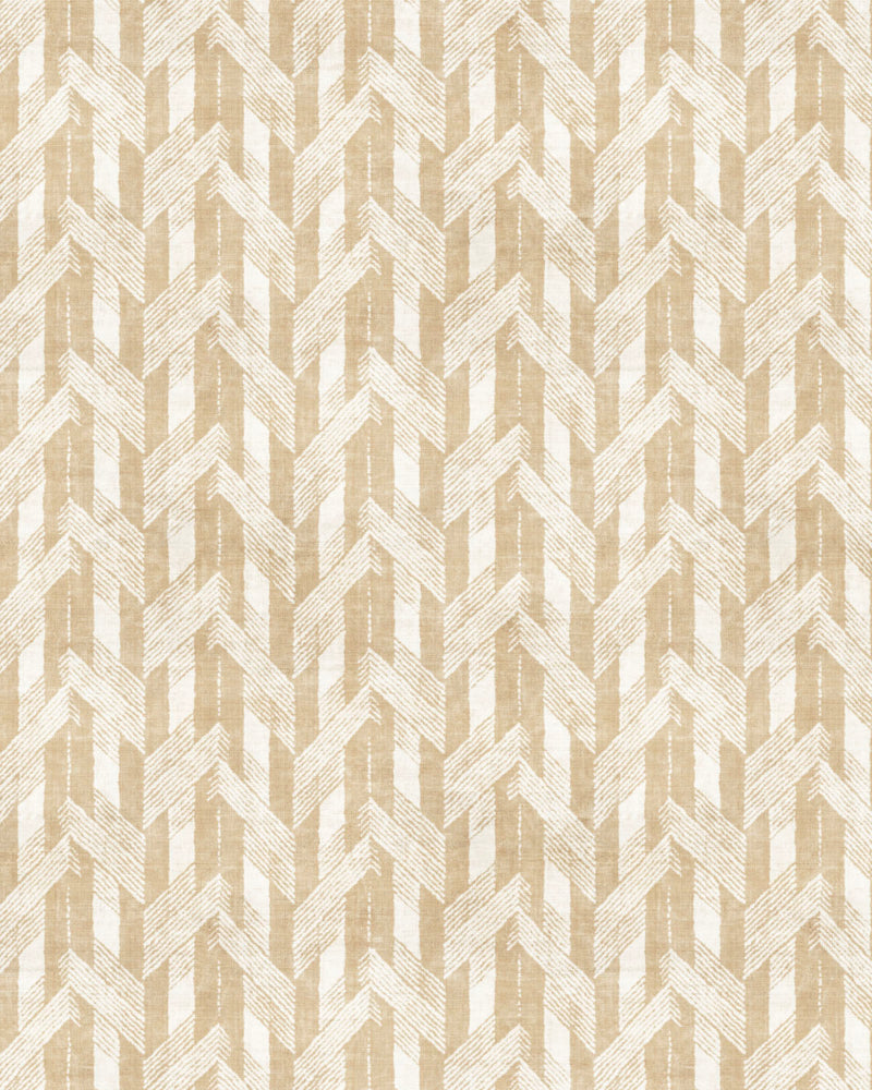Herringbone Stitch Beige Wallpaper