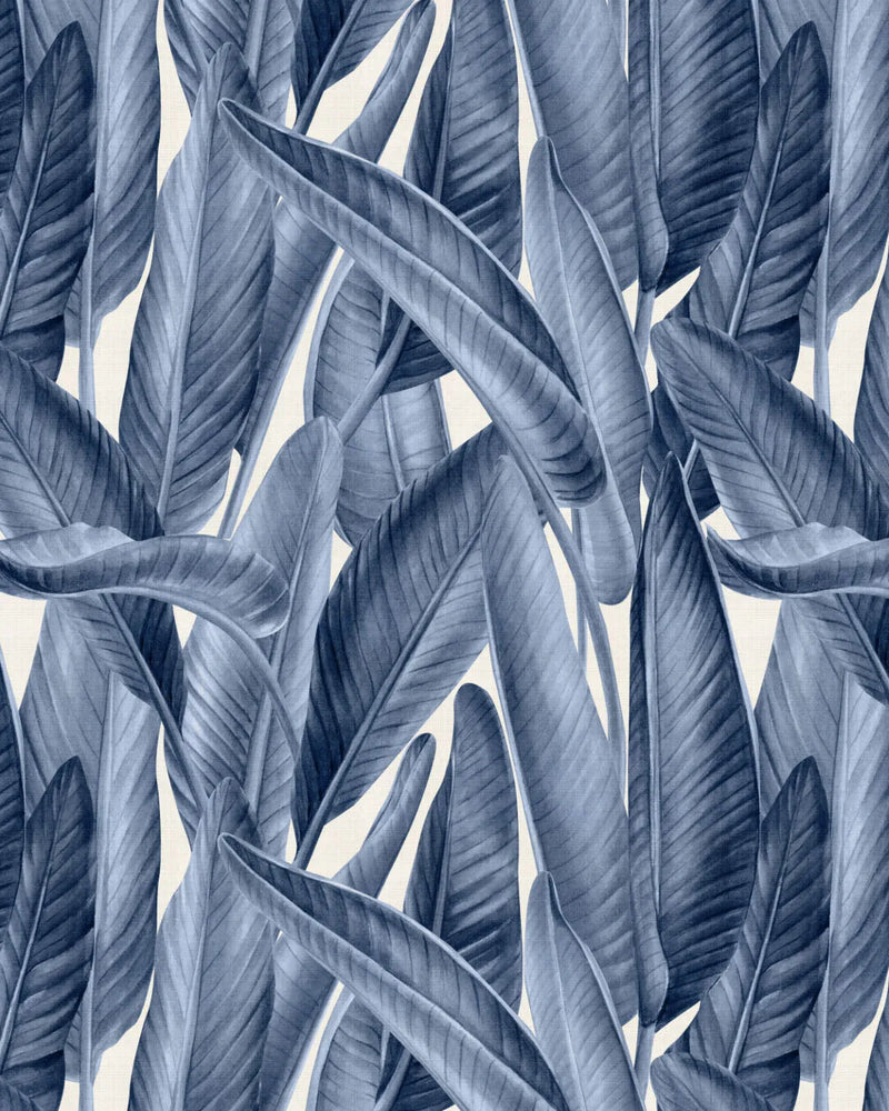 Gold Coast Palm Navy Blue Wallpaper from Olive et Oriel where you can shop wallpaper and artworks online