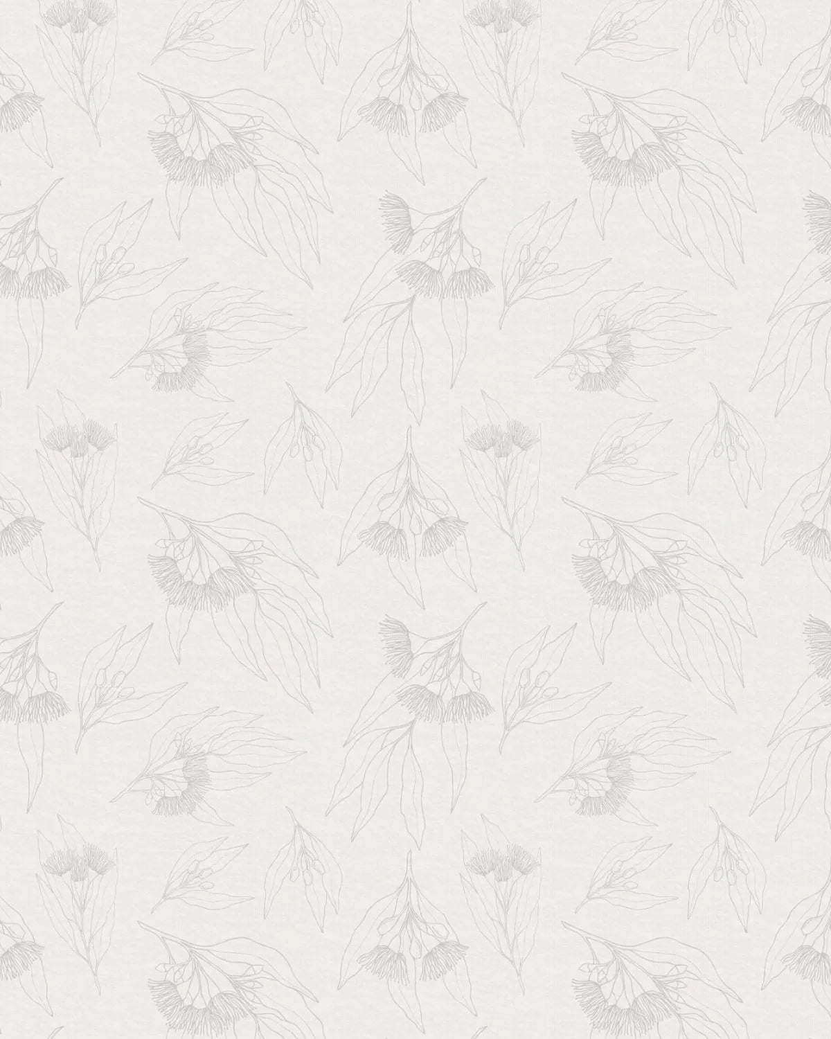Eucalyptus Sketched in Soft Grey Wallpaper from Olive et Oriel where you can shop wallpaper and artworks online