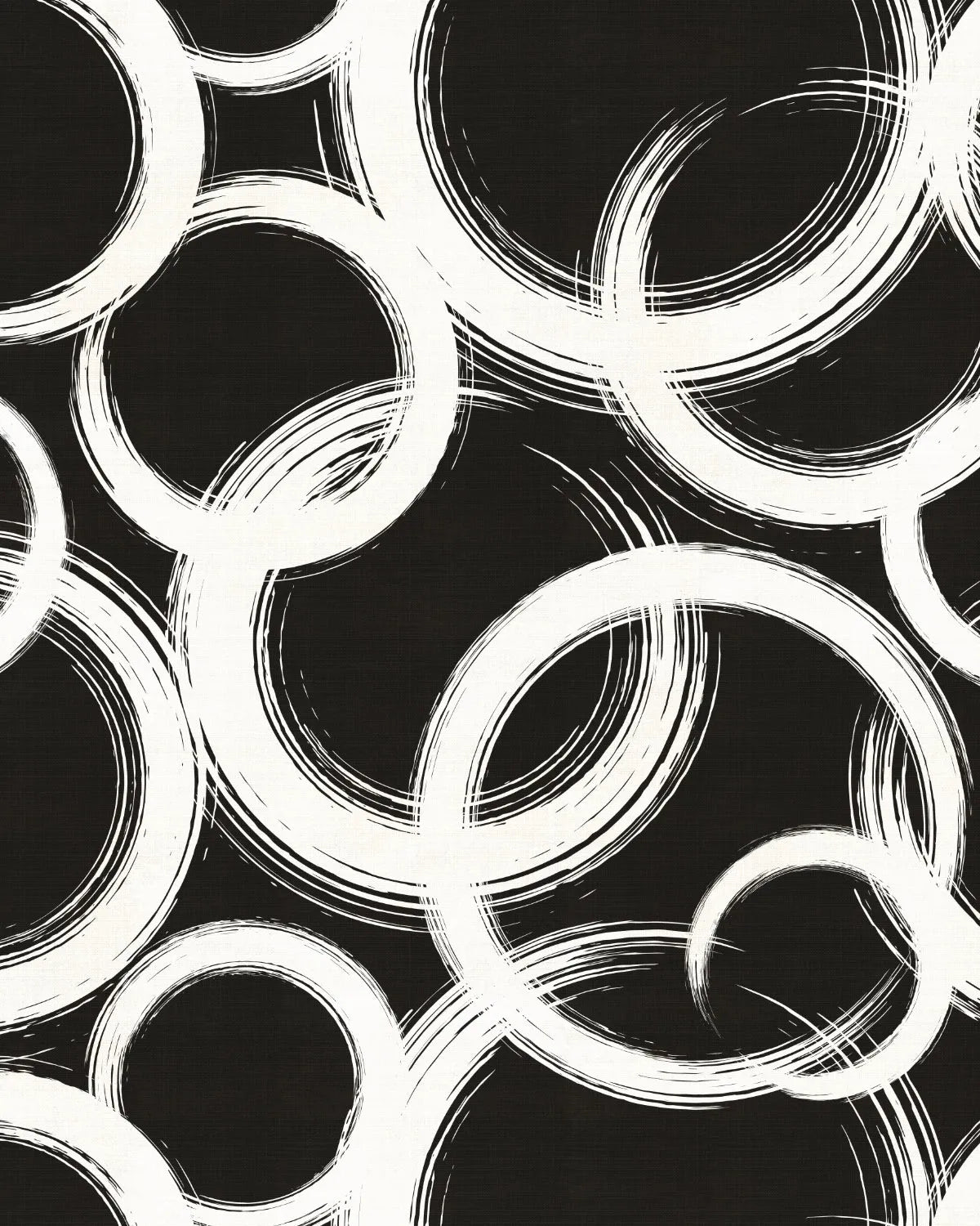 The Circle Black & White Wallpaper from Olive et Oriel where you can shop wallpaper and artworks online