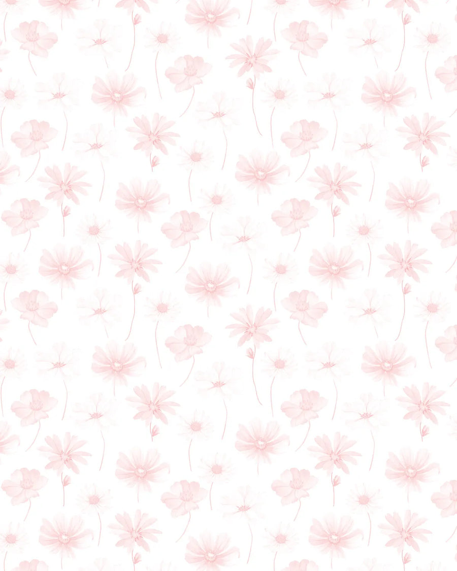 Pink Daisies Wallpaper from Olive et Oriel where you can shop wallpaper and artworks online