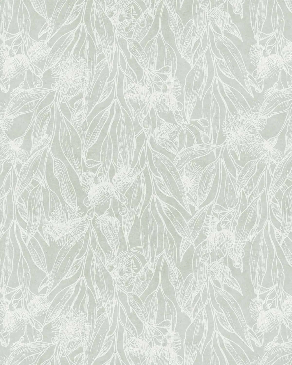 Eucalyptus Flowering Gum Sage Green Wallpaper from Olive et Oriel where you can shop wallpaper and artworks online