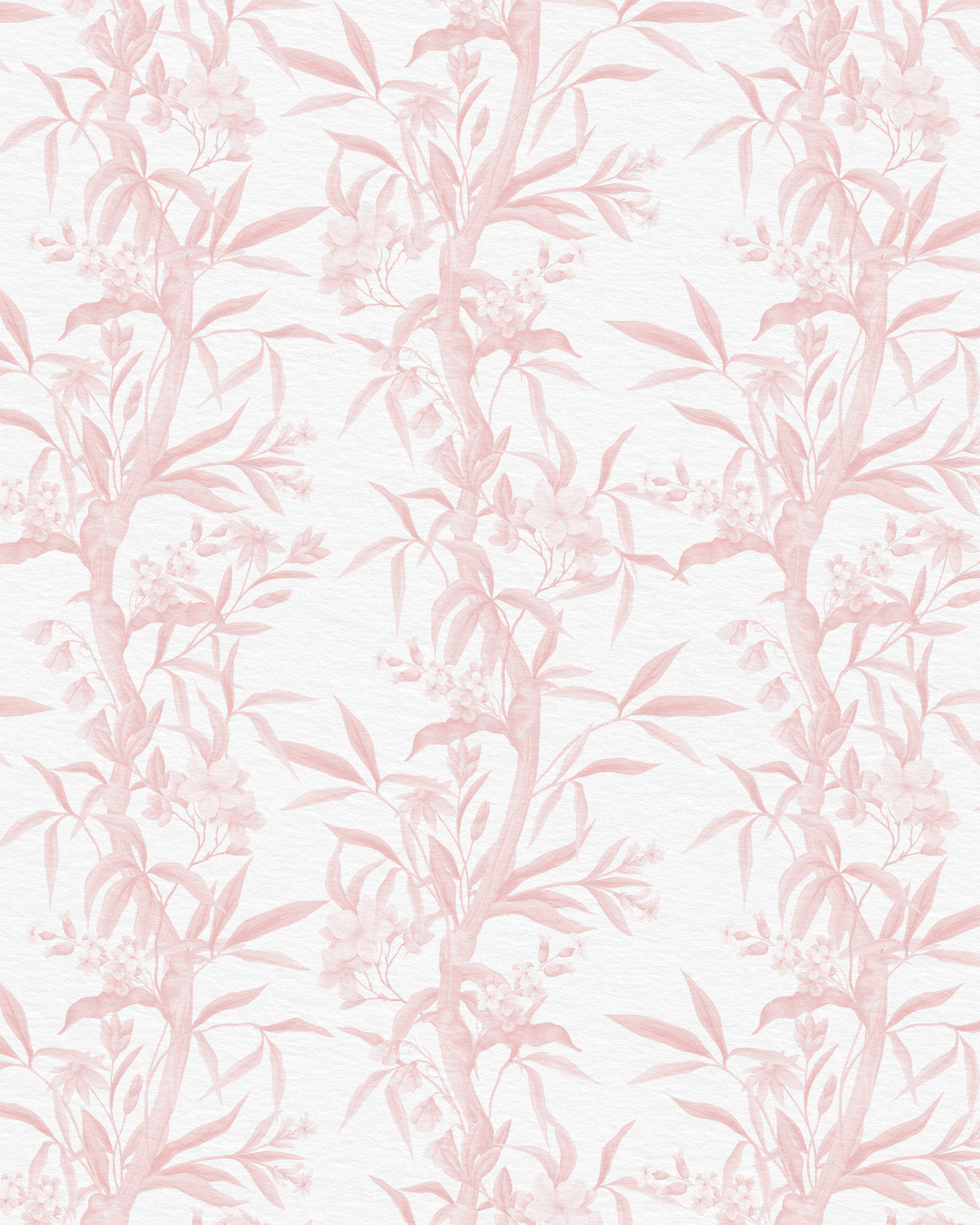 Floral Climber in Soft Pink Wallpaper