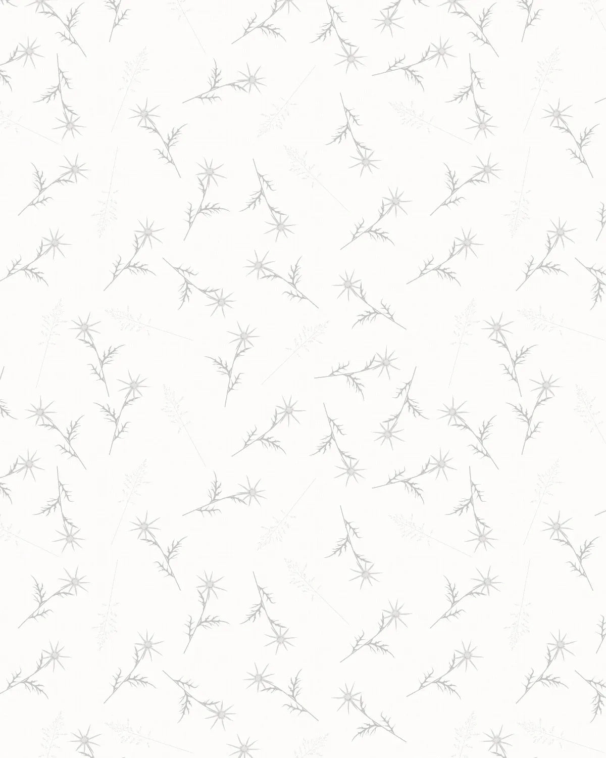 Wild Stems in Soft Grey Wallpaper from Olive et Oriel where you can shop wallpaper and artworks online