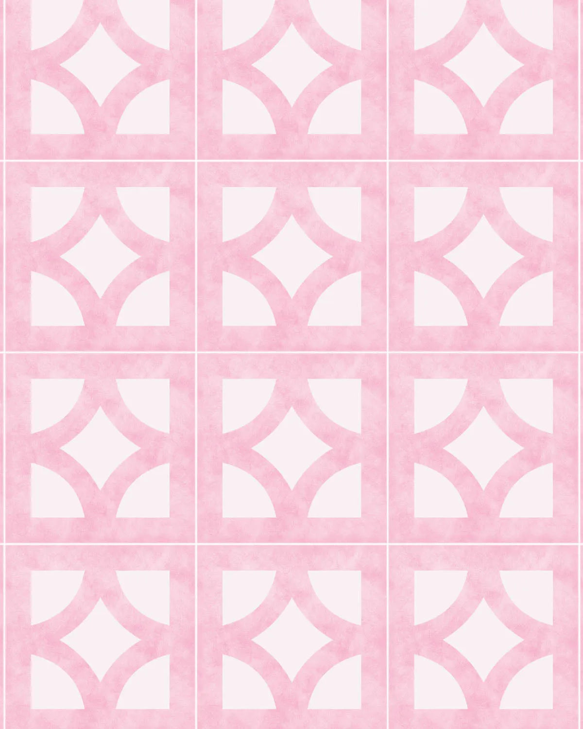 Breeze Blocks in Palm Springs Pink Wallpaper from Olive et Oriel where you can shop wallpaper and artworks online