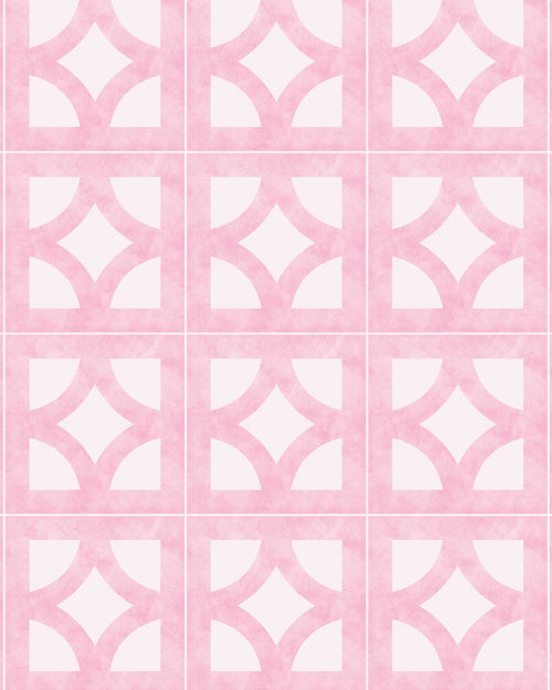Breeze Blocks in Palm Springs Pink Wallpaper
