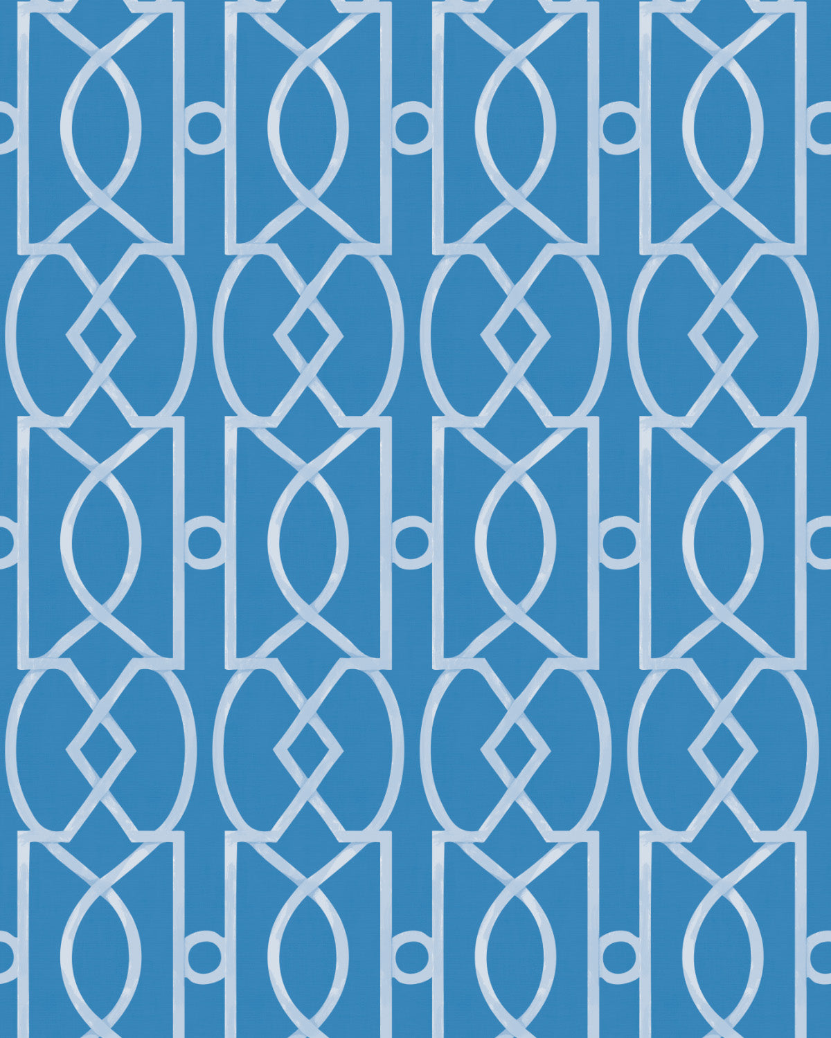 Trellis Luxe in Cerulean blue Wallpaper