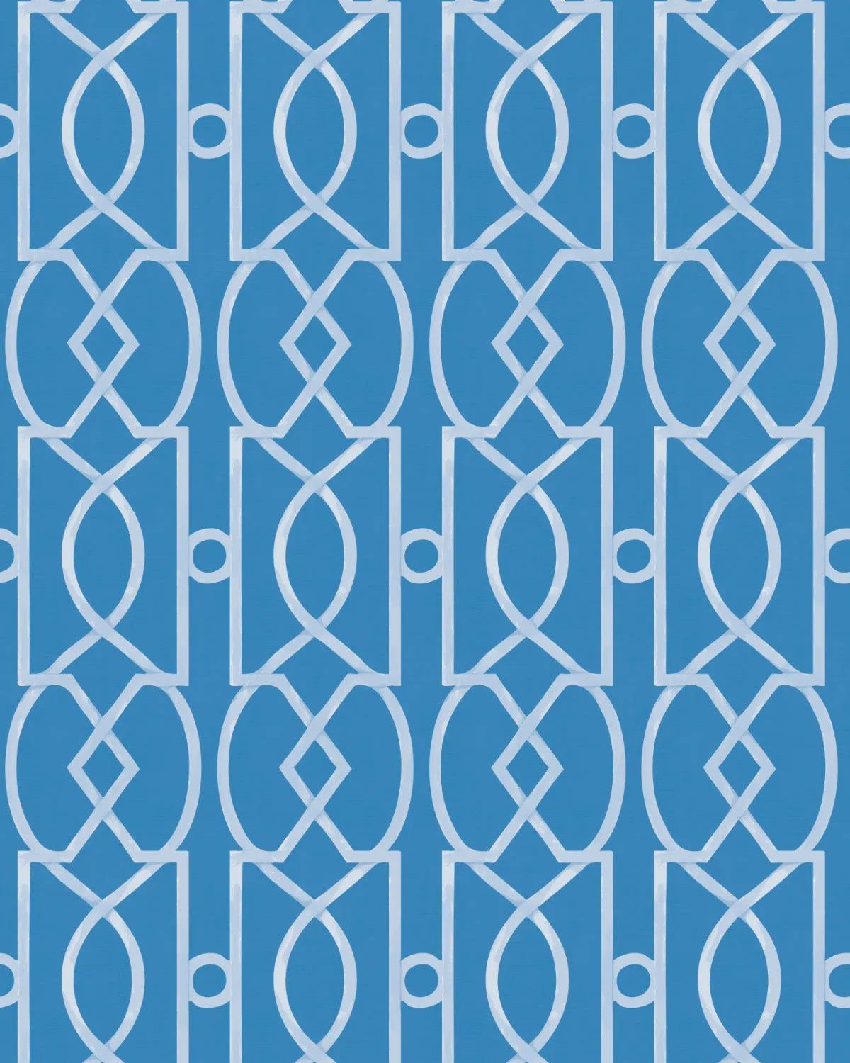 Trellis Luxe in Cerulean blue Wallpaper from Olive et Oriel where you can shop wallpaper and artworks online