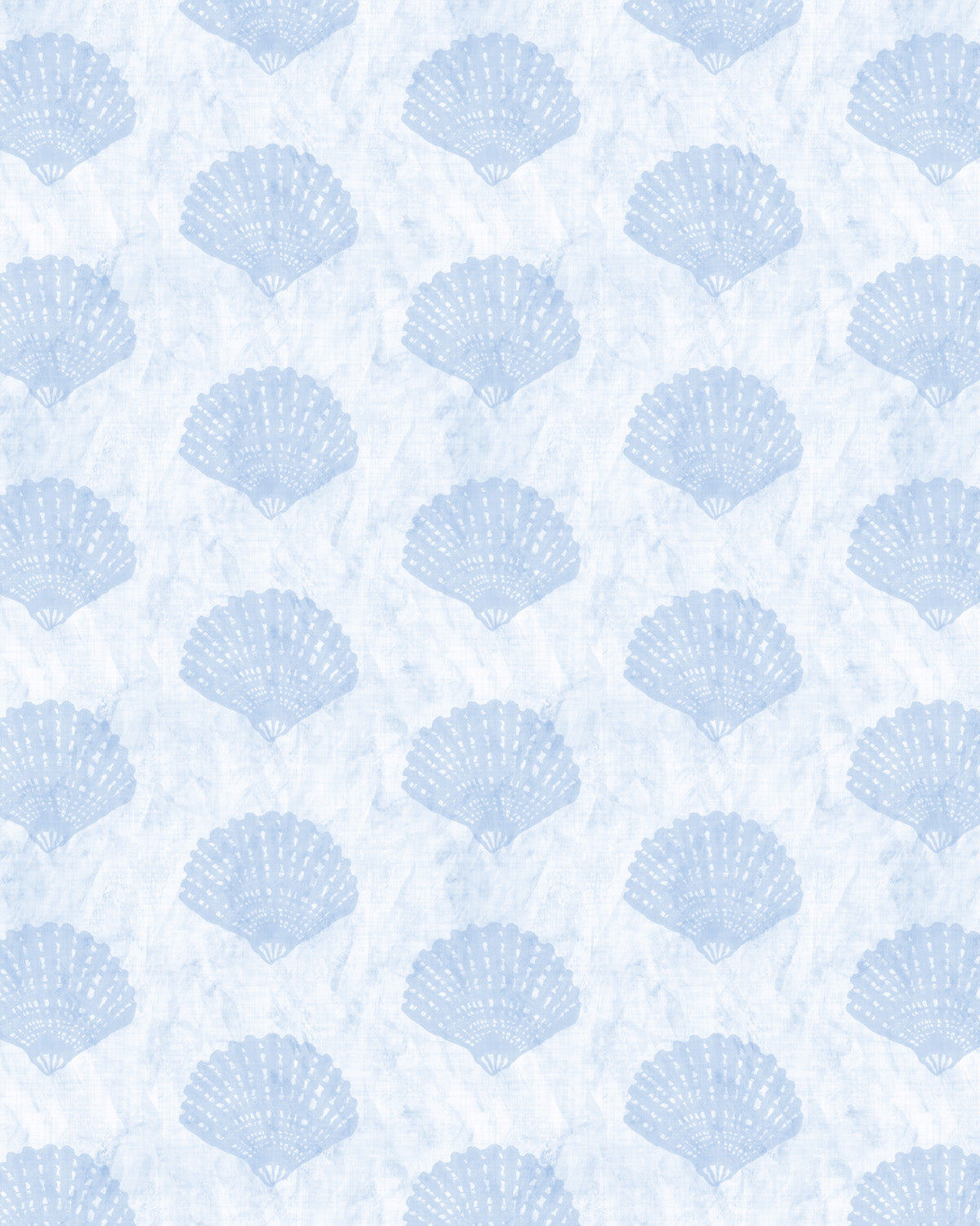 Coastal Shell in Ice Blue Wallpaper