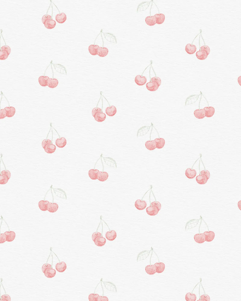 Sweet Cherry Wallpaper from Olive et Oriel where you can shop wallpaper and artworks online