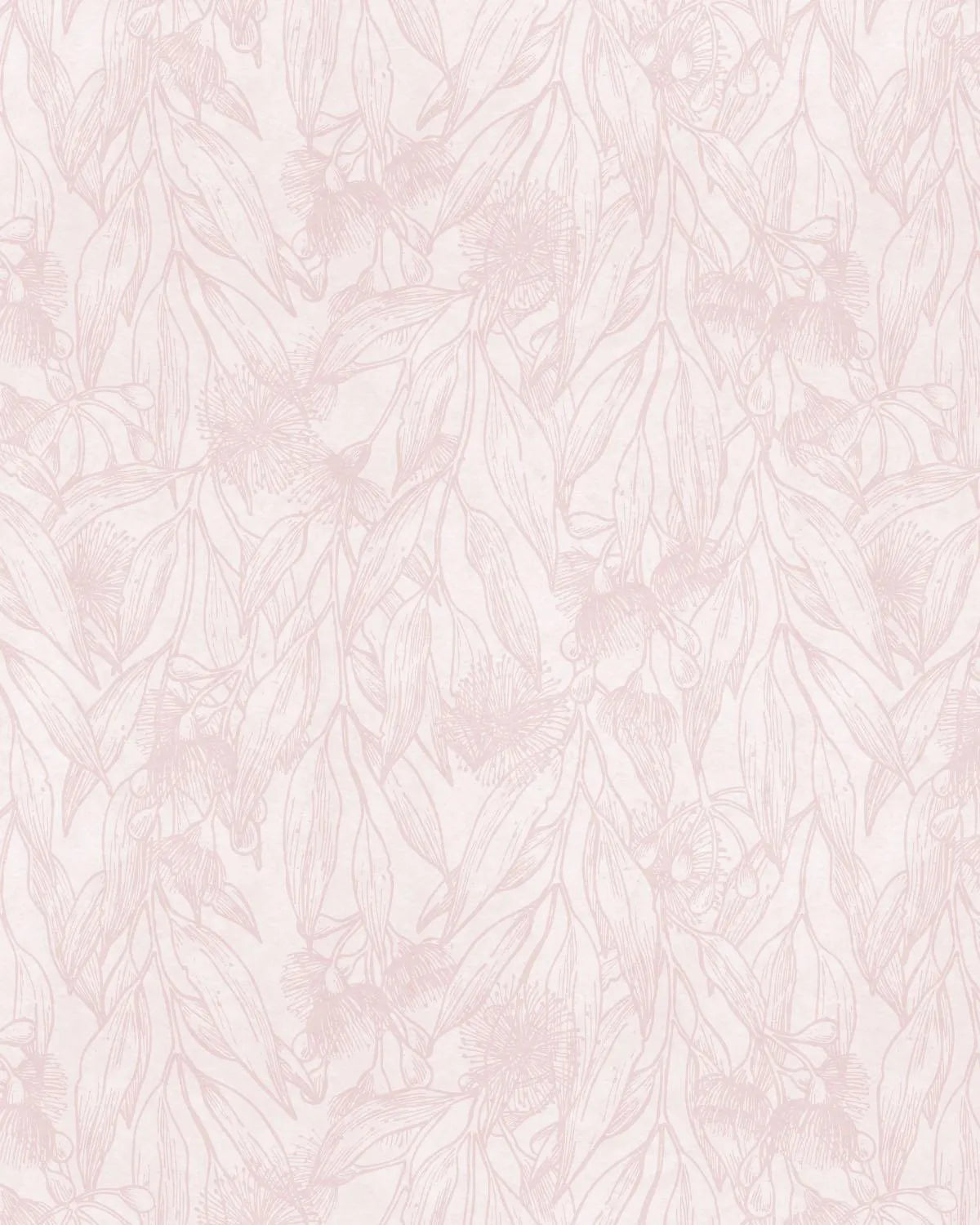 Flowering Gum Pink Wallpaper from Olive et Oriel where you can shop wallpaper and artworks online