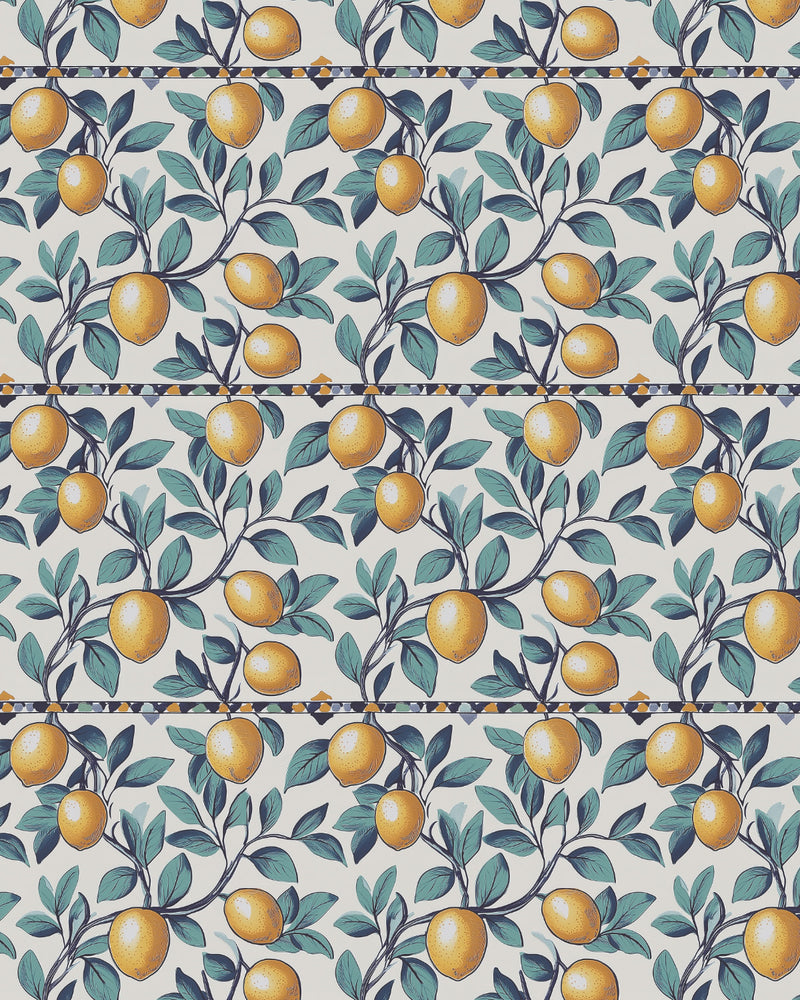 Tuscany Limone Wallpaper from Olive et Oriel where you can shop wallpaper and artworks online
