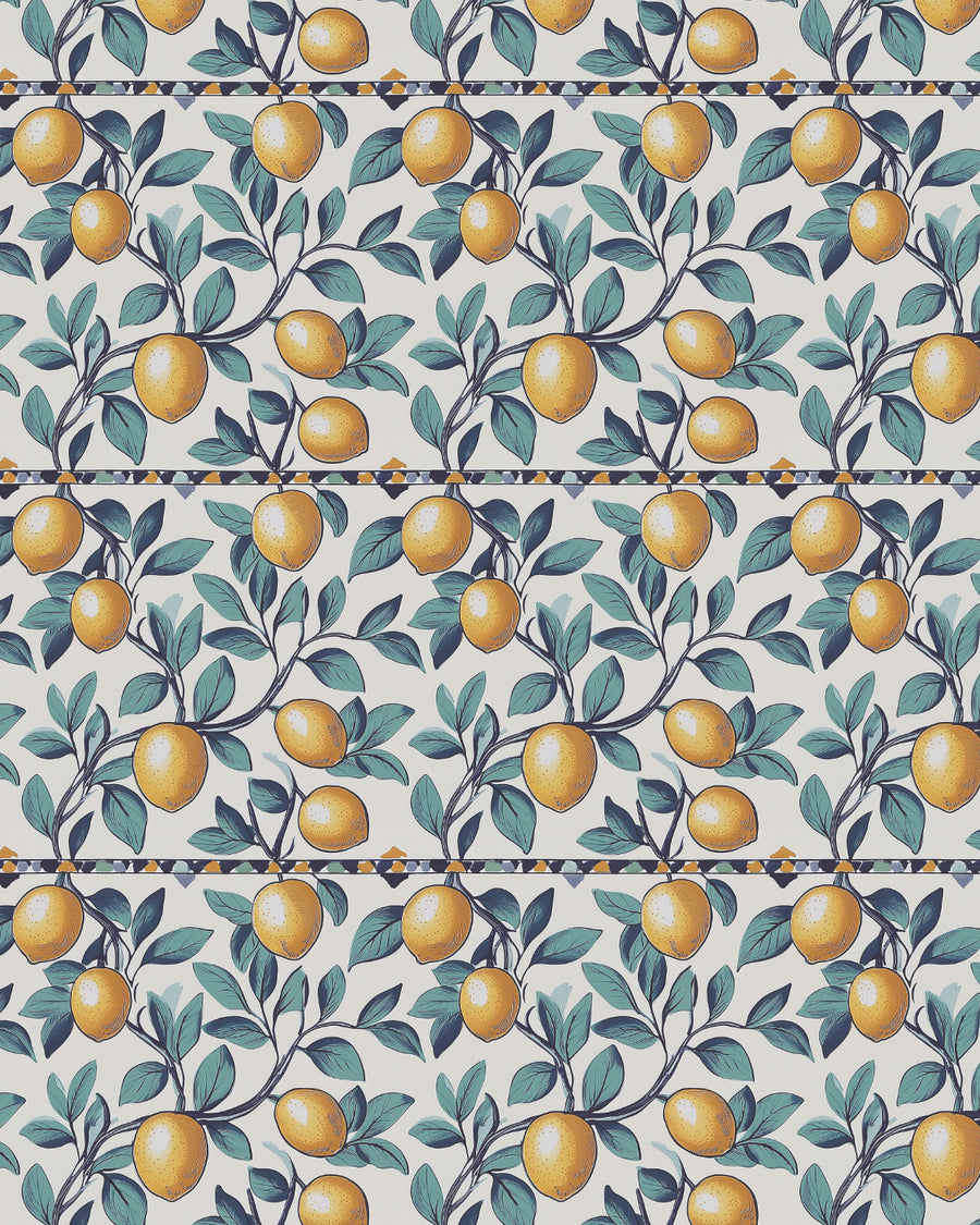 Tuscany Limone Wallpaper from Olive et Oriel where you can shop wallpaper and artworks online