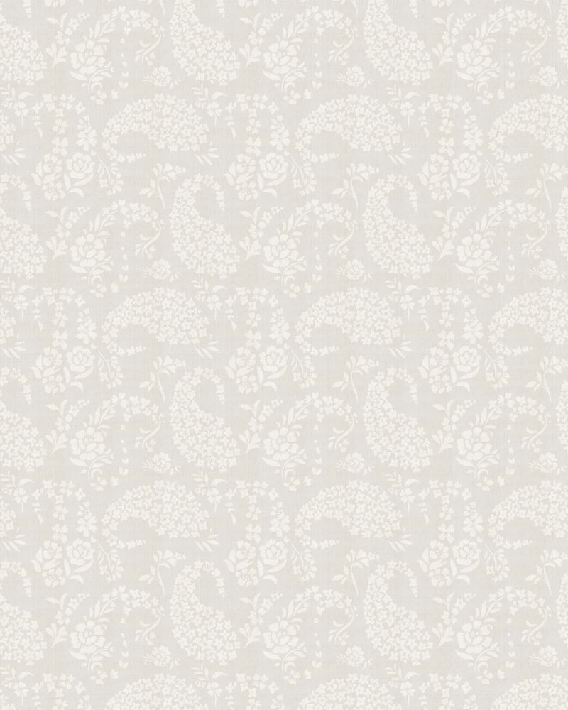 French Paisley in Soft Grey Wallpaper from Olive et Oriel where you can shop wallpaper and artworks online