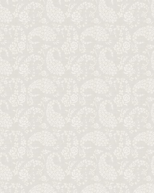 French Paisley in Soft Grey Wallpaper