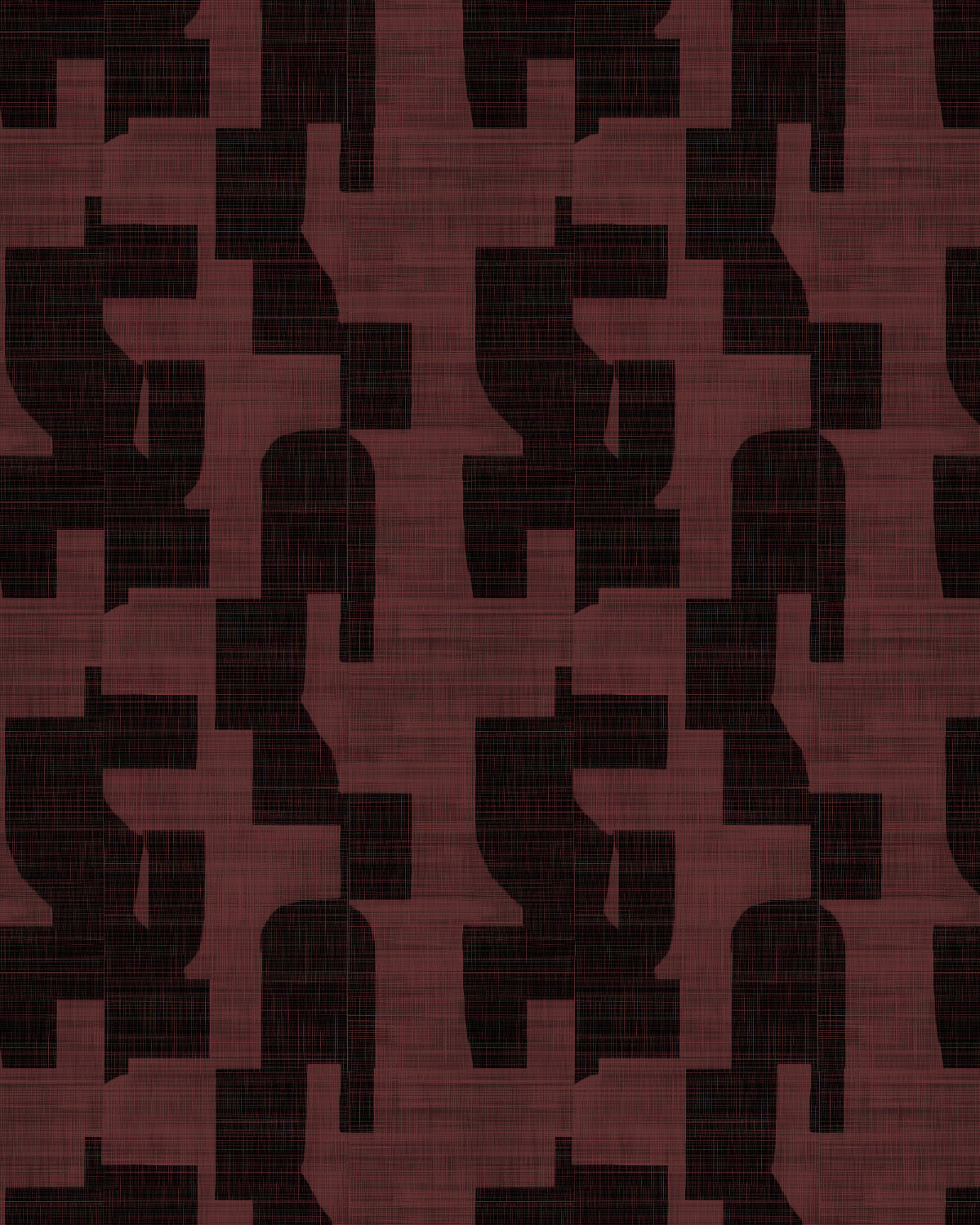 Hotham in Maroon Commercial Vinyl Wallcovering