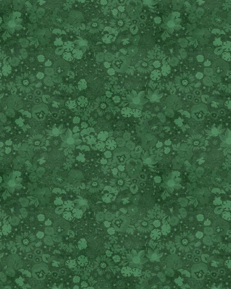 Dark Forest Flowers Dark Green Wallpaper from Olive et Oriel where you can shop wallpaper and artworks online