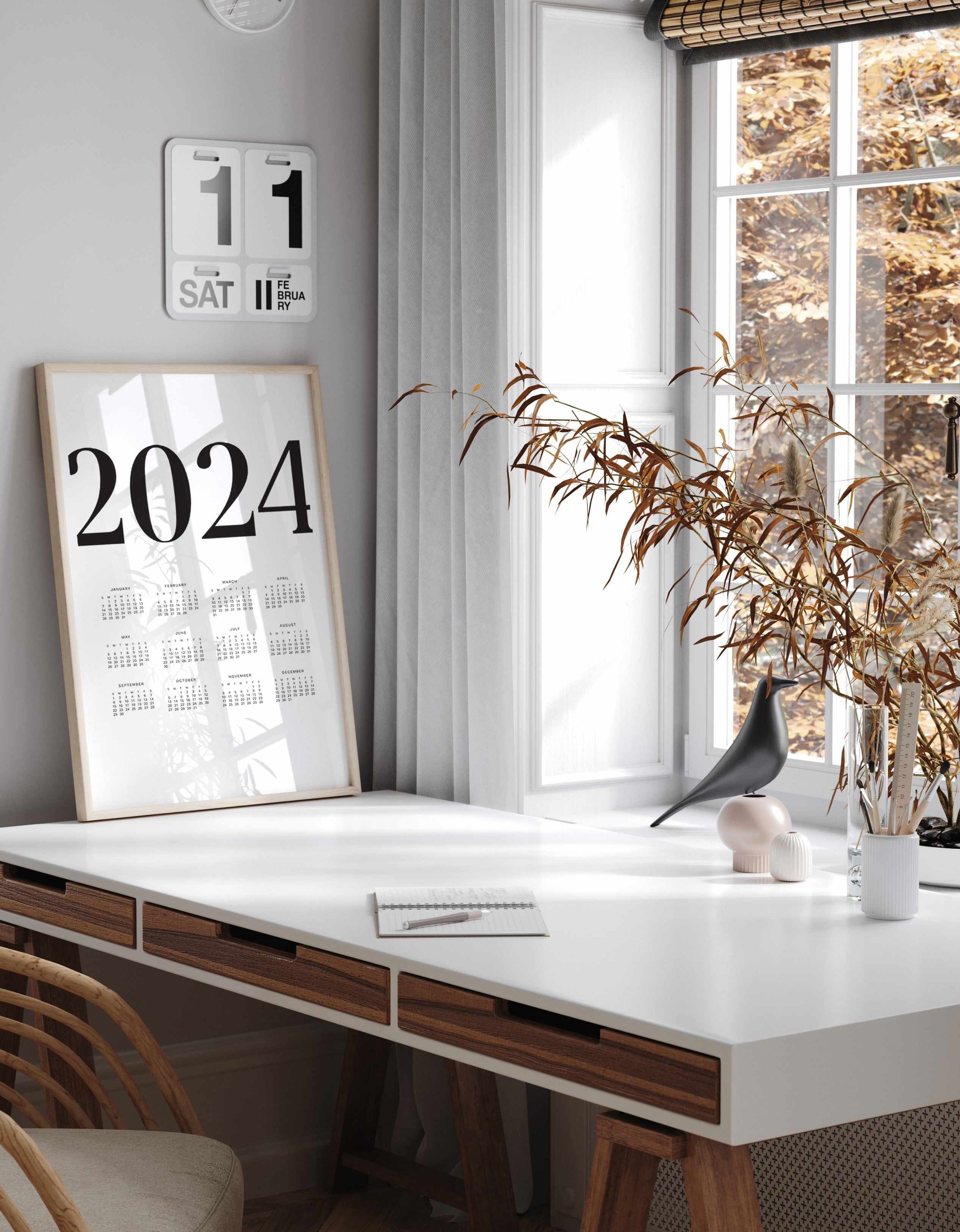 2024 Vogue Calendar B&W Art Print Olive et Oriel