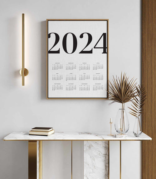 2024 Vogue Calendar in Linen | Framed Canvas Art Print