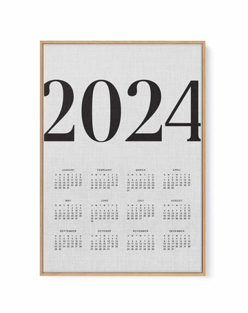 2024 Vogue Calendar in Linen | Framed Canvas Art Print from Olive et Oriel where you can shop wallpaper and artworks online