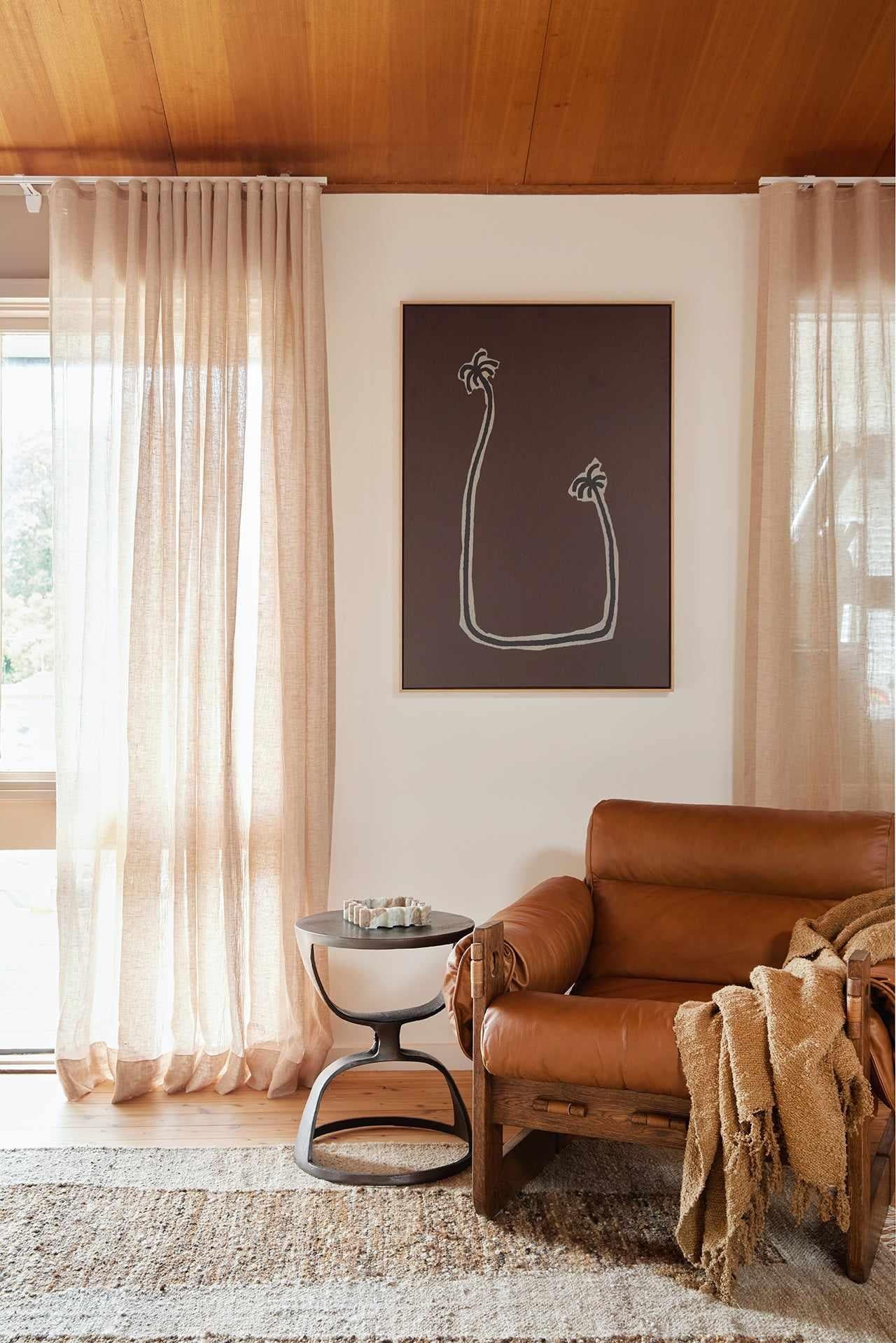 Soul Bound - Brown by Shatha Al Dafai | Framed Canvas Art Print from Olive et Oriel where you can shop wallpaper and artworks online