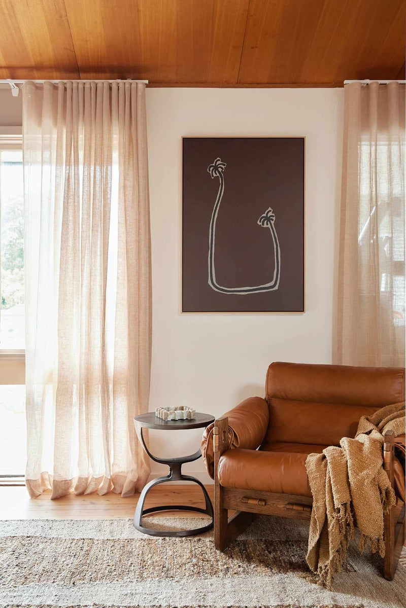 Soul Bound - Brown by Shatha Al Dafai | Framed Canvas Art Print from Olive et Oriel where you can shop wallpaper and artworks online